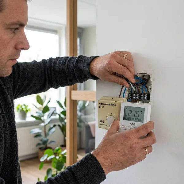 AEG vloerverwarming thermostaat vervangen