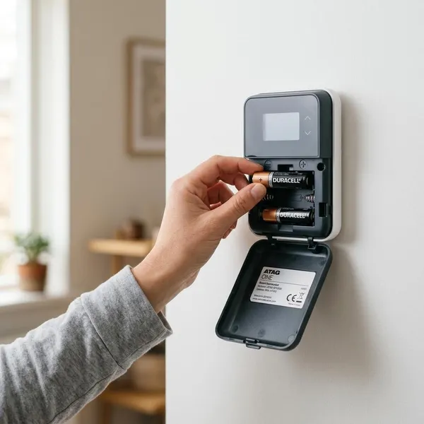 ATAG One thermostaat batterij vervangen in stappen