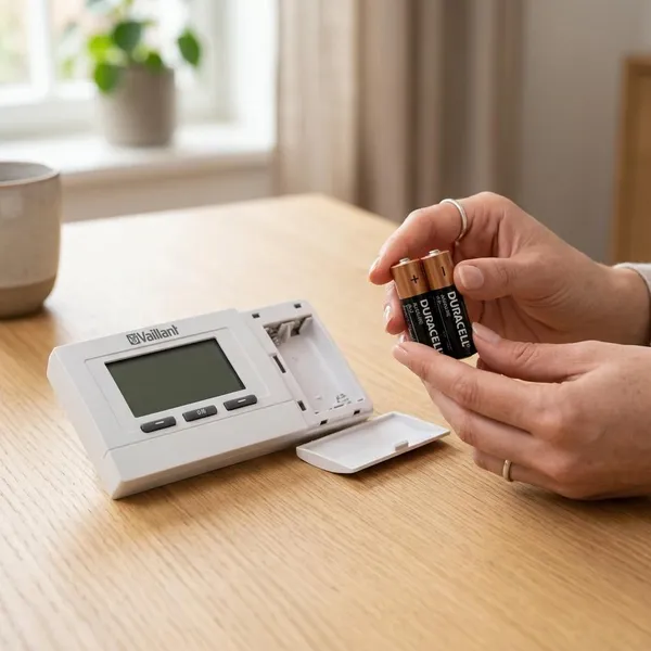 Batterijen van een Vaillant thermostaat vervangen