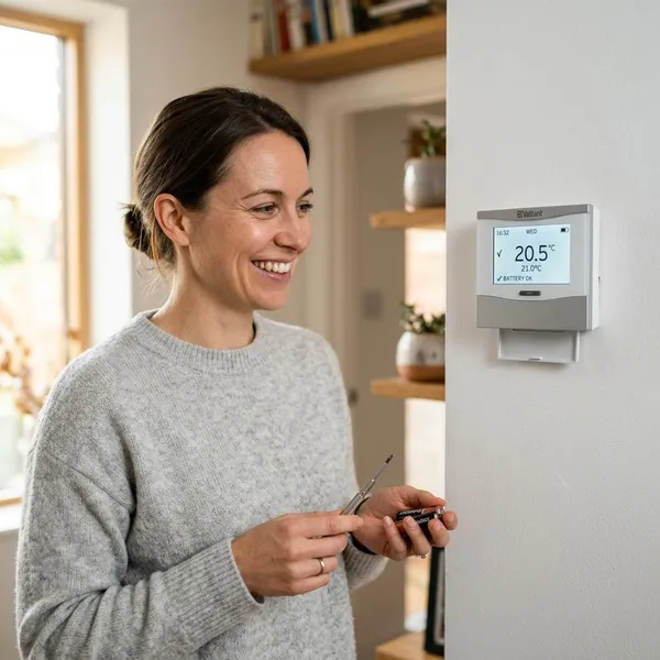 Vaillant thermostaat werkt niet na de batterijwissel
