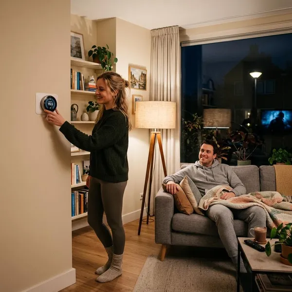 Thermostaat 's nachts bij een warmtepomp