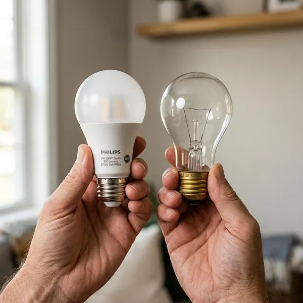 hoe kan ik zien of het een led lamp is