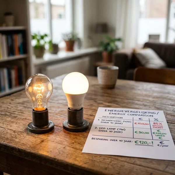 led lamp vergelijken met gloeilamp