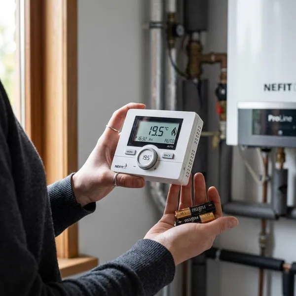 Nefit thermostaat Moduline 100 batterij vervangen