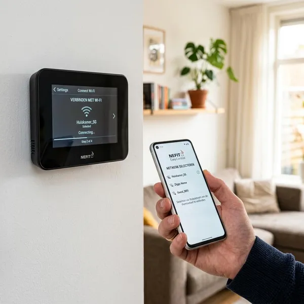 Nefit thermostaat verbinden met wifi