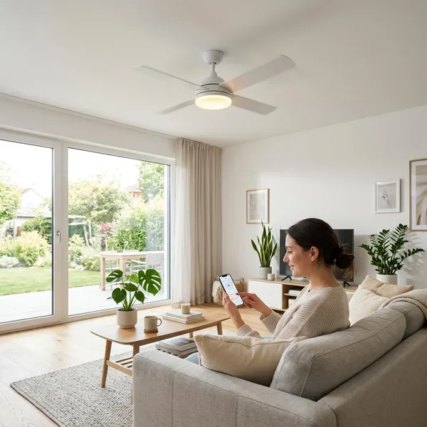 plafondventilator met lamp smart